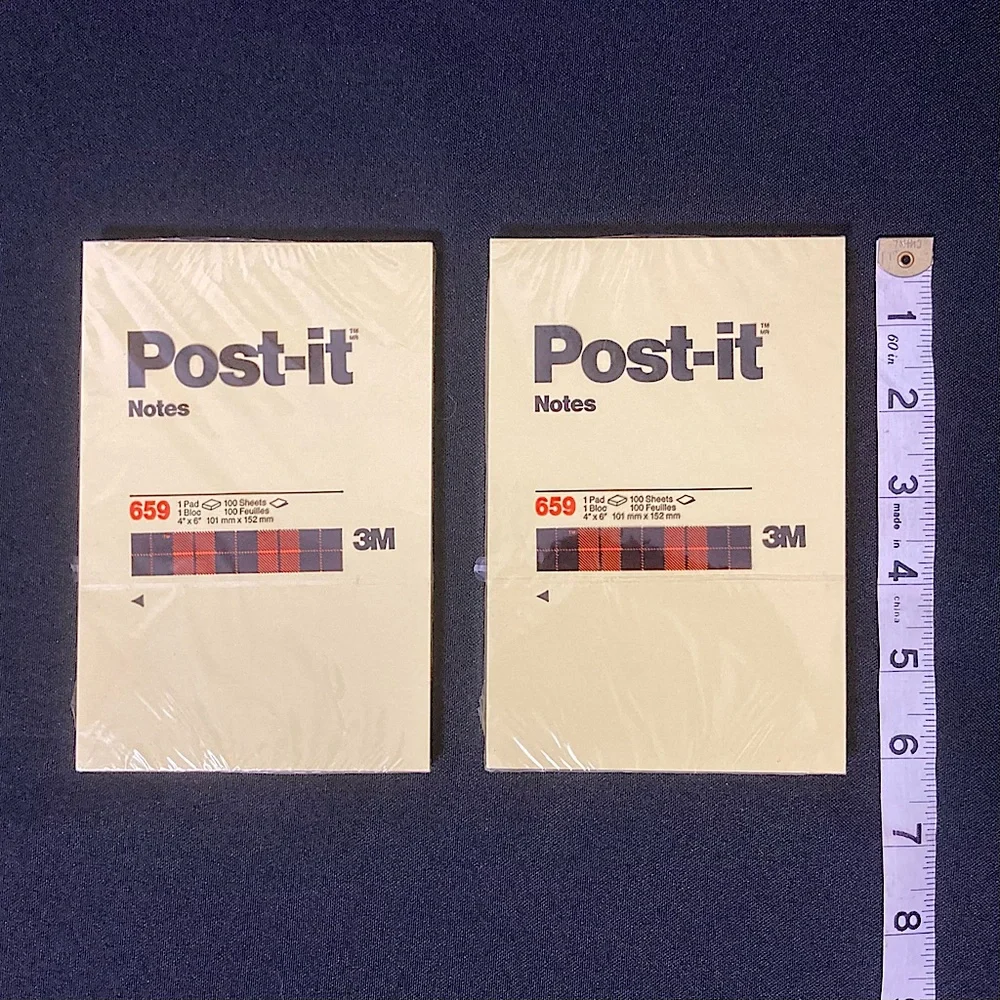 ⭐️ Post-it Notes 2 Pack 100 Sheets Each 4” x 6” inches